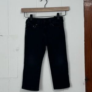 True Religion Black Geno Relaxed Slim Jeans Size 3T